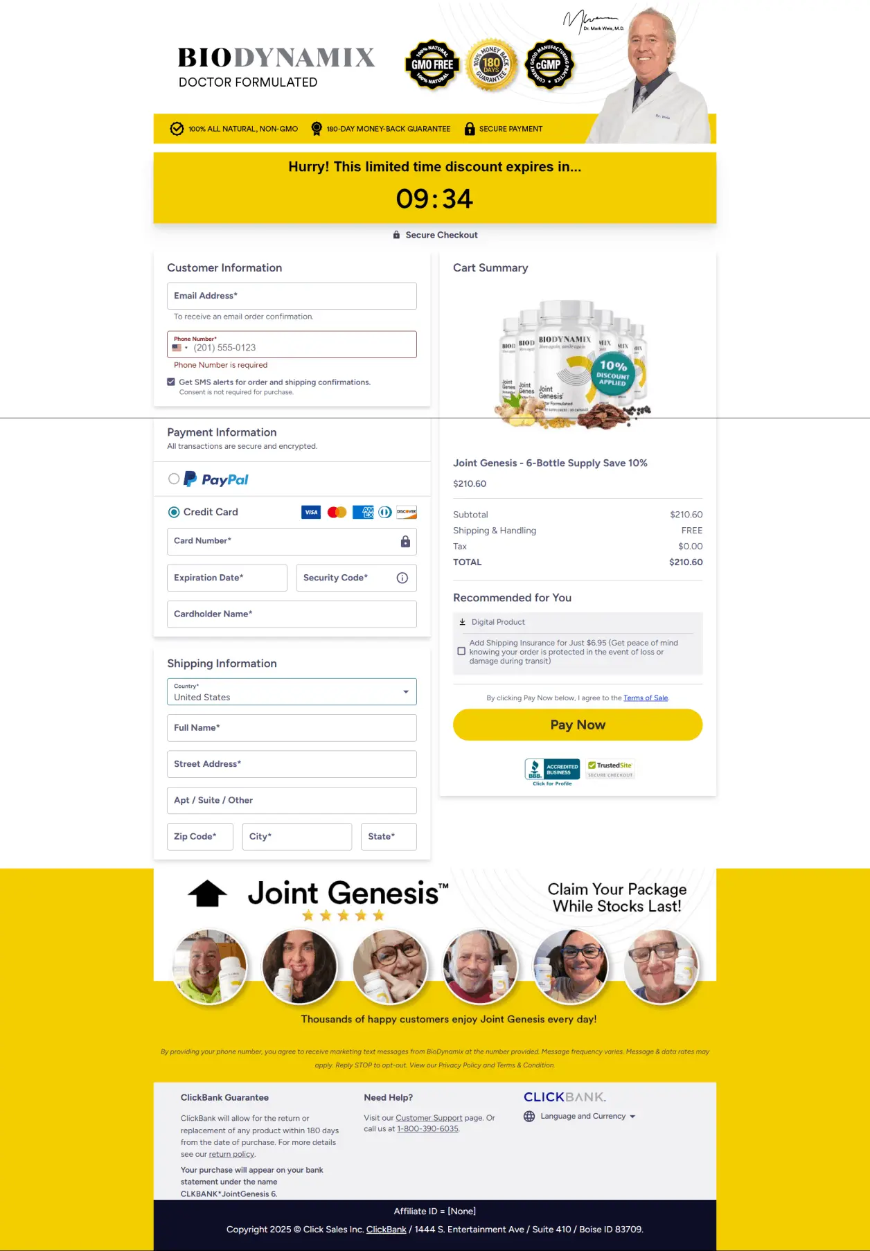 Joint Genesis™ is made with 100% natural, research-backed ingredients and is manufactured in the USA in an FDA-registered, GMP-certified facility